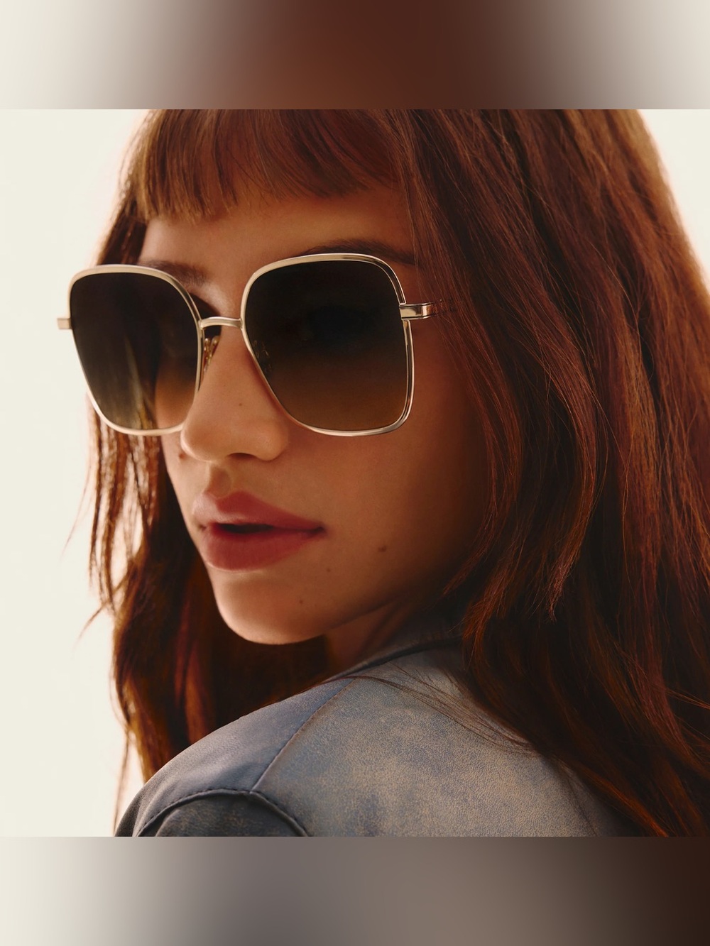 QUAY AUSTRALIA 5TH AVE Gold Frame / Brown Lens